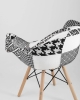 Кресло DSW пэчворк черно-белое Кресло DSW пэчворк черно-белое