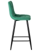 Стул полубарный OLIVIA черные матовые ножки, зеленый велюр 108-64