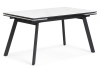Керамический стол Норман 140(200)х80х75 белый мрамор, черный