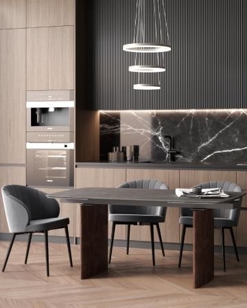 Стол обеденный Астарта раскладной 160-240х90 см керамика темная