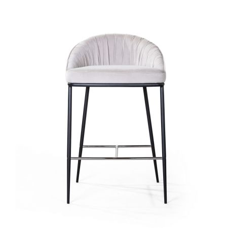 Полубарный стул Barkley микровелюр серый