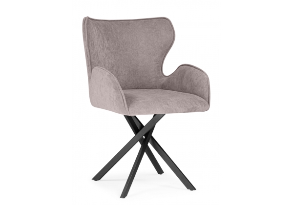 Стул на металлокаркасе Карлайл латте brendy smoke 04, черный Стул на металлокаркасе Карлайл латте brendy smoke 04, черный