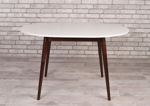 Стол Алиса-1000 белый, темный раздвижной