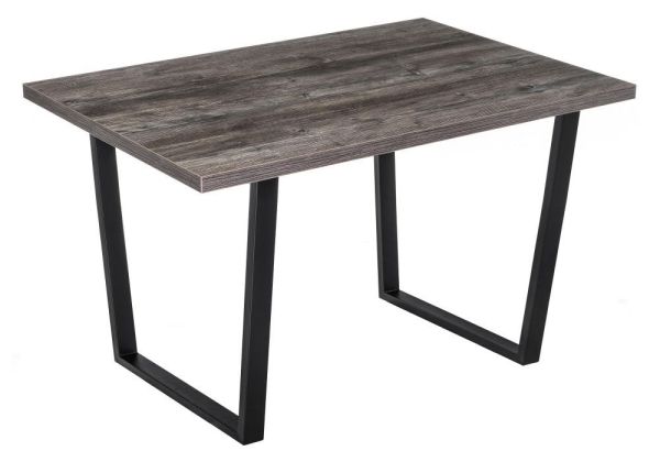 Стол деревянный Эльпатия 110 дуб рошелье, черный матовый