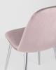 Стул Валенсия велюр розовый хромированные ножки