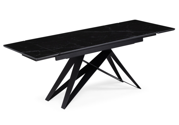 Керамический стол Блэкберн 140(200)х80 черный мрамор shakespeare black, черный