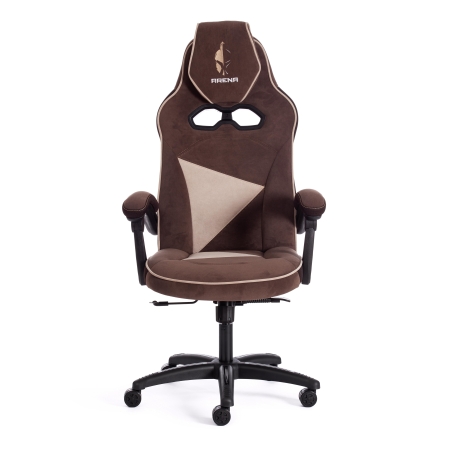 Кресло ARENA флок, коричневый и бежевый