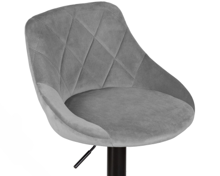 Набор 2 шт Стул барный LOGAN BLACK, серый велюр (MJ9-75)