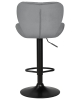 Стул барный BARNY черный, серый велюр MJ9-75