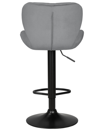 Стул барный BARNY черный, серый велюр MJ9-75