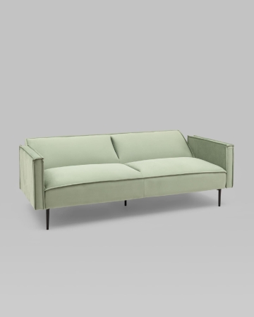 Диван прямой Кассель велюр светло-салатовый Диван прямой Кассель велюр светло-салатовый