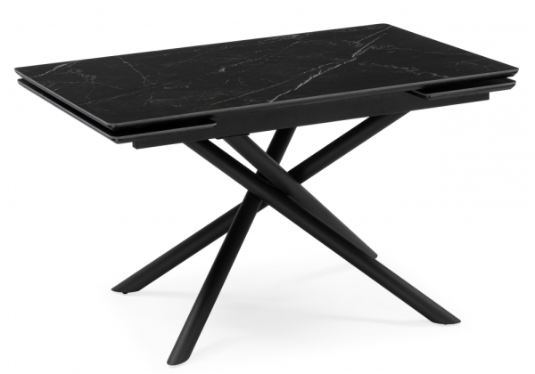 Керамический стол Мэриан 140(200)х80 shakespeare black, черный