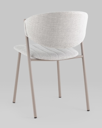 Стул Харпер ткань рогожка серо-голубой каркас серый матовый