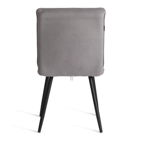 Стул обеденный Sweet серый, флок и металл, мягкое сиденье, без подлокотников
