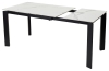 Стол CORNER 120 GLOSS STATUARIO WHITE SINTERED STONE, BLACK