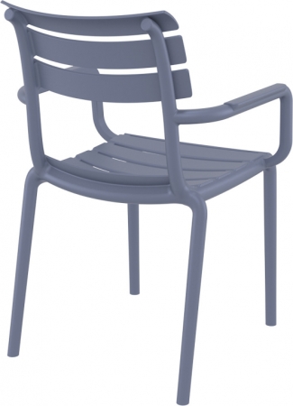 Кресло пластиковое Siesta Contract Paris темно-серый
