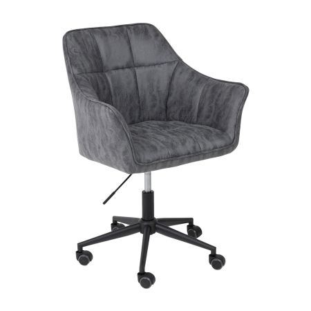 Кресло поворотное Barren, винтажный серый, ткань