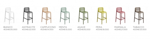 Стул пластиковый барный Doga Stool марсала