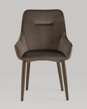 Стул Диана велюр коричневый