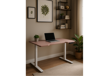 Компьютерный стол Маркос 140х80 розовый, белый