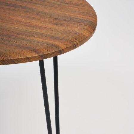 Стол журнальный HURON МДФ, металл, 55*55*45 см, дуб американский, ножки черные