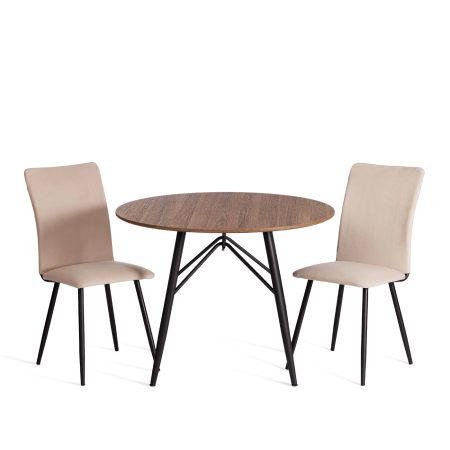 Стул обеденный La Rousse бежевый велюр Стул обеденный La Rousse бежевый велюр