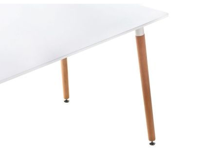 Стол Table 120 белый, светлое дерево