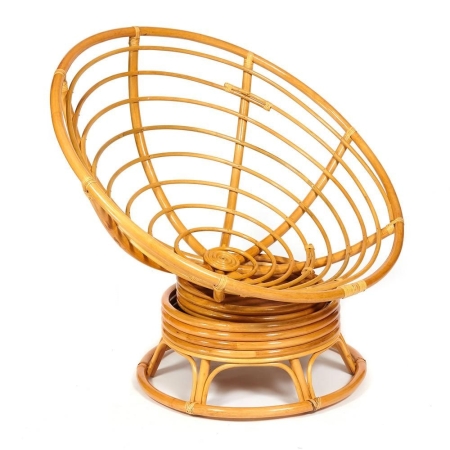 Кресло-качалка "PAPASAN" w 23 и 01 B с подушкой, мед, флок олива, 23 фото в интернет-магазине Stoolmarket