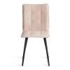 Стул обеденный Bari бежевый, ткань и металл, мягкое сиденье, без подлокотников