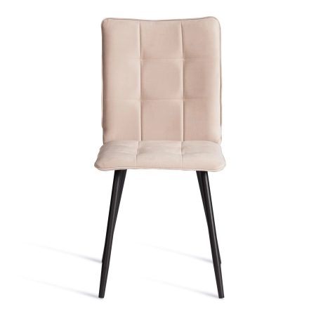 Стул обеденный Bari бежевый, ткань и металл, мягкое сиденье, без подлокотников