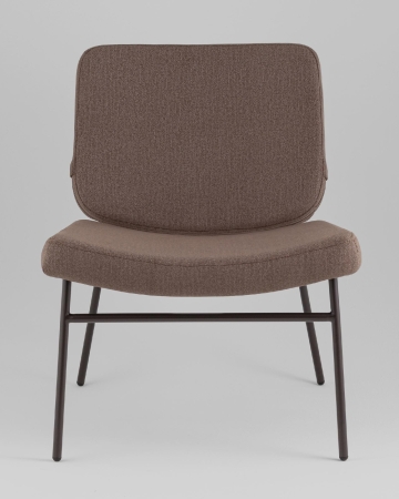 Кресло Эбигейл велюр коричневый, каркас серо-коричневый