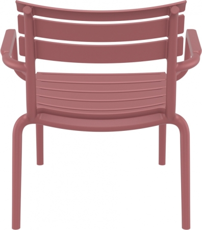 Кресло лаунж пластиковое Siesta Contract Paris Lounge марсала