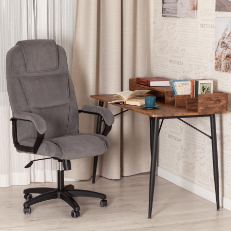 Кресло BERGAMO флок, серый