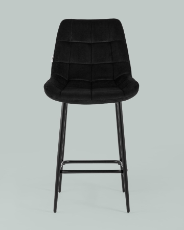 Стул полубарный Флекс велюр черный