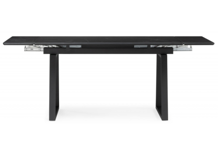 Керамический стол Джек 140(200)х80 черный мрамор, черный