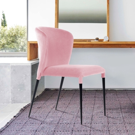 Стул Albert (Альберт) бархат пудровый