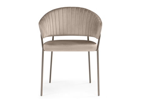 Стул на металлокаркасе Лео светло-коричневый (H-61), коричневый