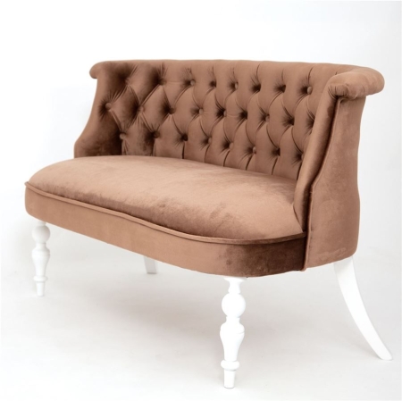 Диван Бархат эмаль белая, 6 - шоколад Диван Бархат эмаль белая, 6 - шоколад