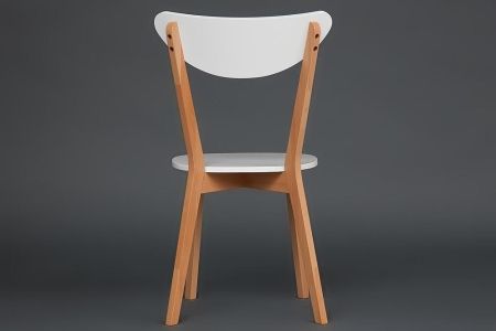 Стул жесткое сиденье MAXI (Макси) белый, натуральный Стул жесткое сиденье MAXI (Макси) белый, натуральный