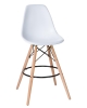 Стул барный DSW BAR ножки светлый бук сиденья белый W-02