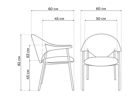 Стул на металлокаркасе Vigo gray