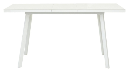 Стол ФИН 140 Латте, стекло, белый каркас