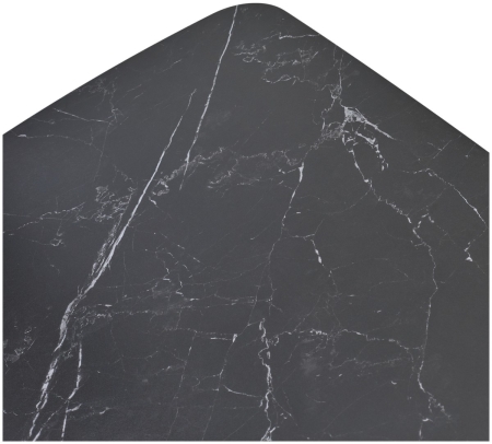 Стол BLANCO 160 MATT BLACK MARBLE SOLID CERAMIC, орех