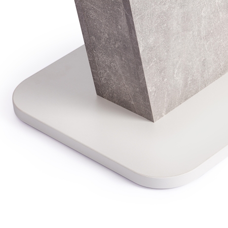 Стол обеденный GENT ЛДСП, 110-145x68,6x75,5 см, белый, бетон