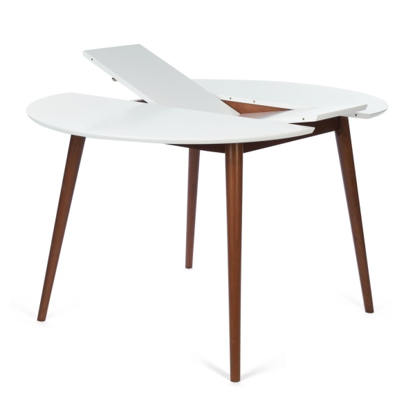 Стол круглый раскладной обеденный BOSCO (Боско) темные ножки