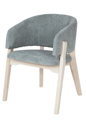 Кресло Милана (беленый дуб / ткань Т11 - светло-бирюзовый)