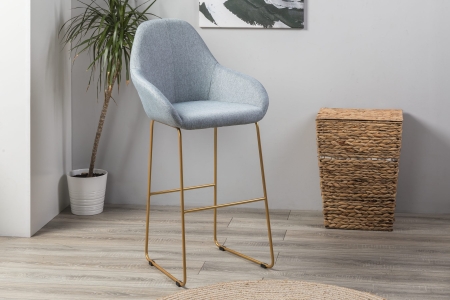 Кресло бар Kent Грей/Линк золото