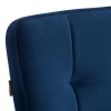 Стул обеденный Medeo синий, велюр и металл, мягкое сиденье, без подлокотников