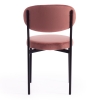 Стул REVO (mod. 7033) ткань и металл, 47х54х82 см, высота до сиденья 47 см, коралловый бархат 15, черный