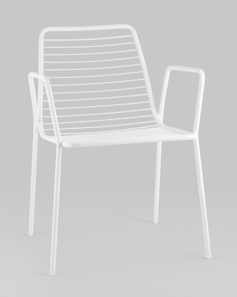 Стул с подлокотниками Дели металл белый Стул с подлокотниками Дели металл белый